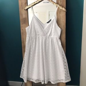 Express White Cutout Dress w/ Spaghetti Straps